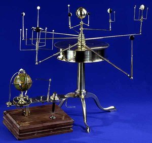 Planetario o Orrery portatile tipo Martin, di Thomas Blunt, George Newman e Thomas Voigt, c.1808